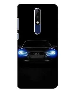 Чехол для Nokia 5.1 Plus (X5) с картинкой «Audi в неоне»