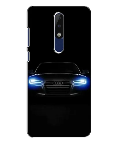 Чехол для Nokia 5.1 Plus (X5) с картинкой «Audi в неоне»