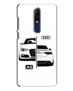 Чехол для Nokia 5.1 Plus (X5) с картинкой «Audi — контрастный дизайн»