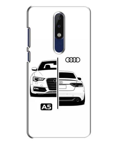 Чехол для Nokia 5.1 Plus (X5) с картинкой «Audi — контрастный дизайн»
