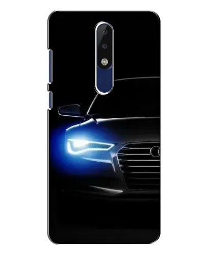 Чехол для Nokia 5.1 Plus (X5) с картинкой «Неоновый взгляд Audi»