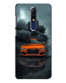 Чехол для Nokia 5.1 Plus (X5) с картинкой «Audi в облаках дыма»