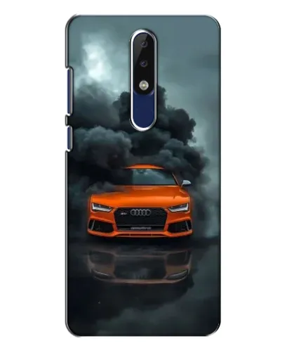 Чехол для Nokia 5.1 Plus (X5) с картинкой «Audi в облаках дыма»