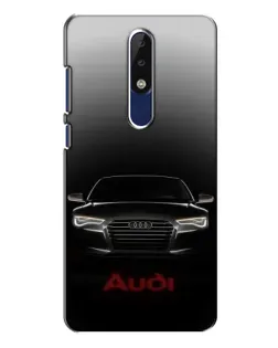 Чехол для Nokia 5.1 Plus (X5) с картинкой «Audi — градиентный контур»