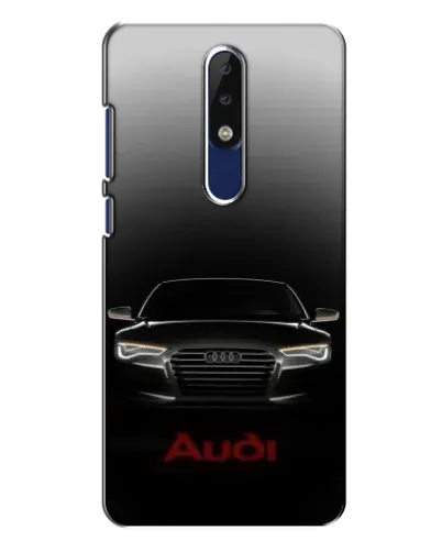 Чехол для Nokia 5.1 Plus (X5) с картинкой «Audi — градиентный контур»