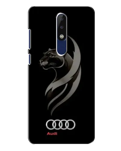 Чехол для Nokia 5.1 Plus (X5) с картинкой «Графика — пантера и Audi»