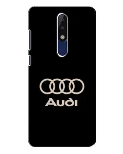 Чехол для Nokia 5.1 Plus (X5) с картинкой «Audi — золотой логотип»