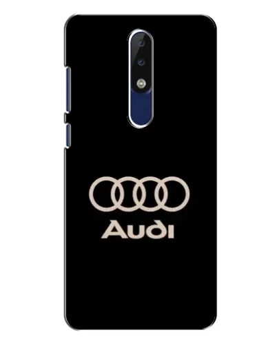 Чехол для Nokia 5.1 Plus (X5) с картинкой «Audi — золотой логотип»