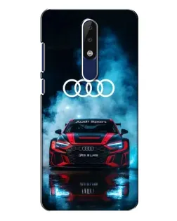 Чехол для Nokia 5.1 Plus (X5) с картинкой «Audi Sport — неон»