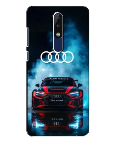 Чехол для Nokia 5.1 Plus (X5) с картинкой «Audi Sport — неон»