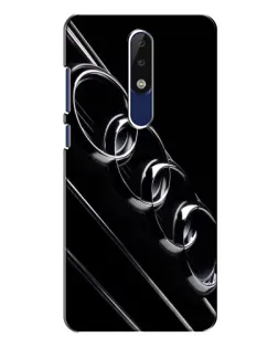Чехол для Nokia 5.1 Plus (X5) с картинкой «Audi — абстрактные кольца»