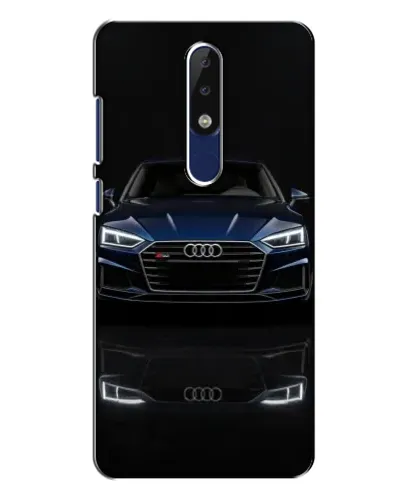 Чехол для Nokia 5.1 Plus (X5) с картинкой «Audi — ночное отражение»