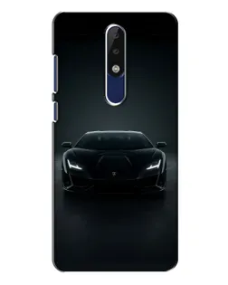 Чохол для Nokia 5.1 Plus (X5) з картинкою «Чорний Lamborghini Aventador»