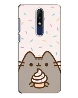 Чехол для Nokia 5.1 Plus (X5) с картинкой «Пушин с кексом»