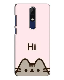 Чехол для Nokia 5.1 Plus (X5) с картинкой «Пушин говорит Hi»