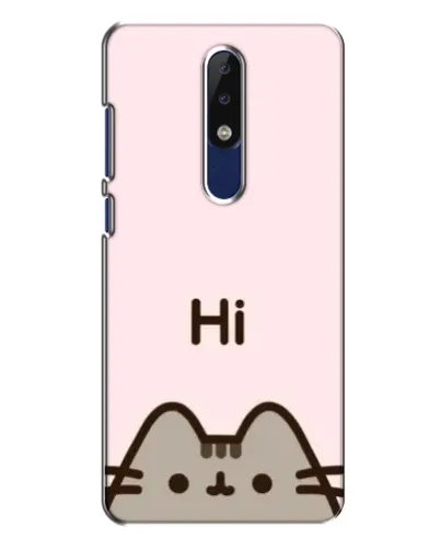 Чехол для Nokia 5.1 Plus (X5) с картинкой «Пушин говорит Hi» Чехол для Nokia 5.1 Plus (X5) с картинкой «Пушин говорит Hi»