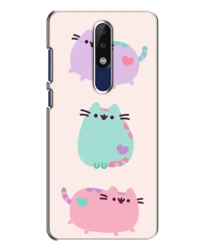 Чехол для Nokia 5.1 Plus (X5) с картинкой «Pusheen трио» Чехол для Nokia 5.1 Plus (X5) с картинкой «Pusheen трио»