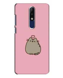 Чехол для Nokia 5.1 Plus (X5) с картинкой «Pusheen сердце»