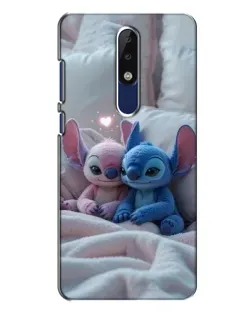 Чехол для Nokia 5.1 Plus (X5) с картинкой «Плюшевые Стич Ангел»