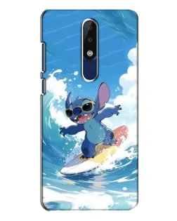 Чехол для Nokia 5.1 Plus (X5) с картинкой «Стич на волне»