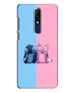 Чехол для Nokia 5.1 Plus (X5) с картинкой «Stitch и Angel Love»