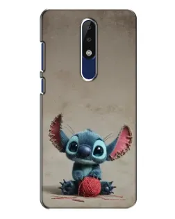 Чехол для Nokia 5.1 Plus (X5) с картинкой «Стич на коричневом фоне»