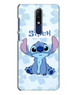 Чехол для Nokia 5.1 Plus (X5) с картинкой «Stitch среди цветов»