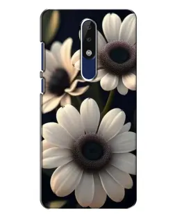 Чехол для Nokia 5.1 Plus (X5) с картинкой «Белые маргаритки макро»