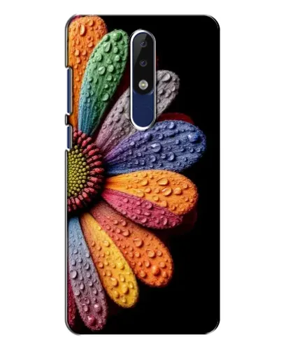 Чехол для Nokia 5.1 Plus (X5) с картинкой «Радужный цветок»