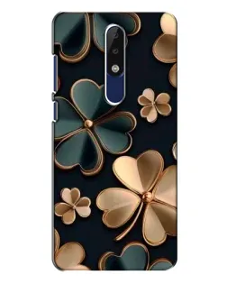Чехол для Nokia 5.1 Plus (X5) с картинкой «Клевер в золоте»