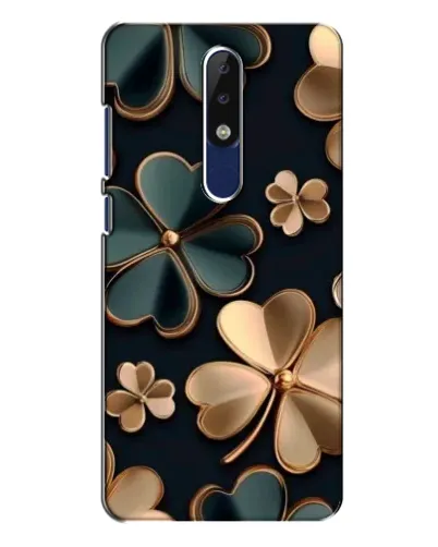 Чехол для Nokia 5.1 Plus (X5) с картинкой «Клевер в золоте»