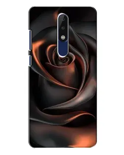 Чехол для Nokia 5.1 Plus (X5) с картинкой «Шелковая черная роза»