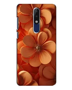 Чехол для Nokia 5.1 Plus (X5) с картинкой «Оранжевый макро цветок»