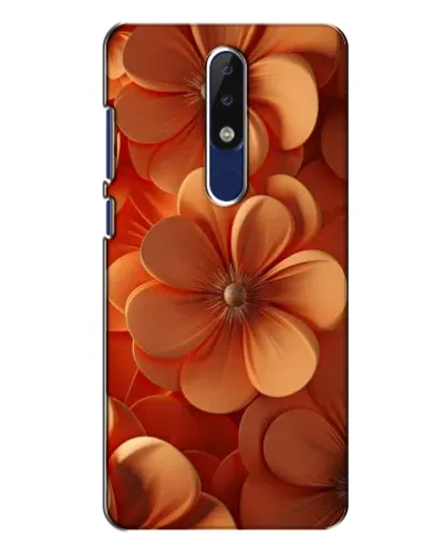 Чехол для Nokia 5.1 Plus (X5) с картинкой «Оранжевый макро цветок»