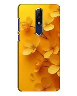 Чехол для Nokia 5.1 Plus (X5) с картинкой «Золотые лепестки»