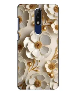 Чехол для Nokia 5.1 Plus (X5) с картинкой «Белие бумажние  цвети»