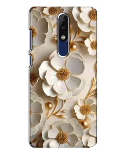 Чехол для Nokia 5.1 Plus (X5) с картинкой «Белие бумажние  цвети»