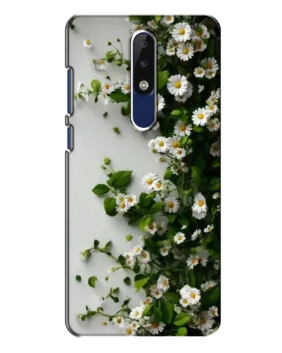 Чехол для Nokia 5.1 Plus (X5) с картинкой «Ветка мелких белых цветов»