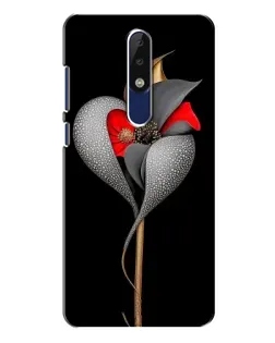 Чохол для Nokia 5.1 Plus (X5) з картинкою «Срібна фантазійна квітка»
