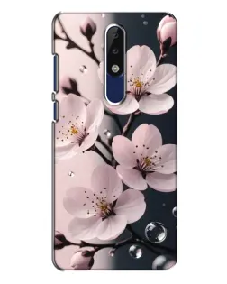 Чохол для Nokia 5.1 Plus (X5) з картинкою «Ніжня сакура та краплі»