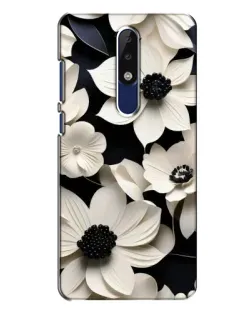 Чехол для Nokia 5.1 Plus (X5) с картинкой «Объемные белые цветы»