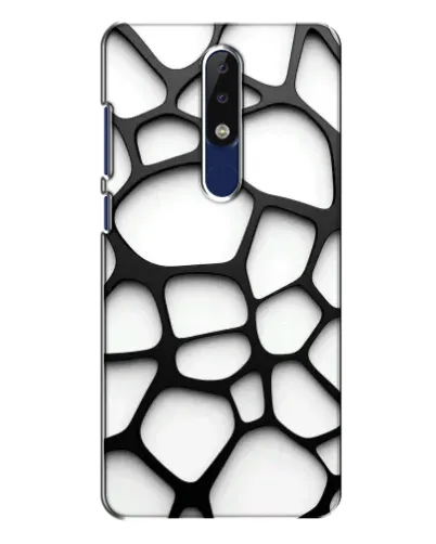 Чехол для Nokia 5.1 Plus (X5) с картинкой «Белая объемная сетка»