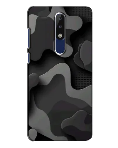Чехол для Nokia 5.1 Plus (X5) с картинкой «Темный абстрактный камуфляж»