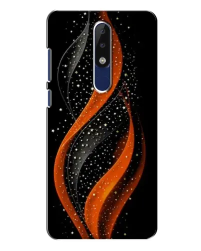 Чехол для Nokia 5.1 Plus (X5) с картинкой «Огненная звездная волна»