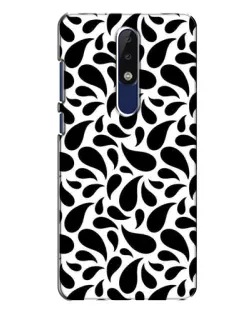 Чехол для Nokia 5.1 Plus (X5) с картинкой «Контрастные черные капли»