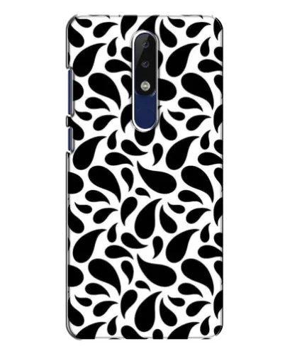 Чехол для Nokia 5.1 Plus (X5) с картинкой «Контрастные черные капли»