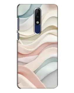 Чехол для Nokia 5.1 Plus (X5) с картинкой «Пастельные нежные волны»