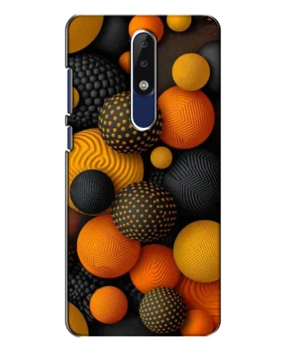 Чехол для Nokia 5.1 Plus (X5) с картинкой «Объемные оранжевые сферы»