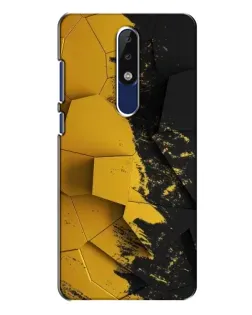 Чехол для Nokia 5.1 Plus (X5) с картинкой «Золотые осколки геометрии»