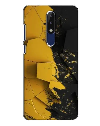 Чехол для Nokia 5.1 Plus (X5) с картинкой «Золотые осколки геометрии»